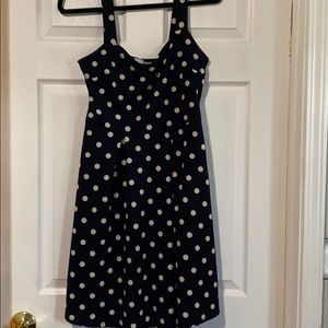 Polkadot blue and white dress.  From Stitch fix